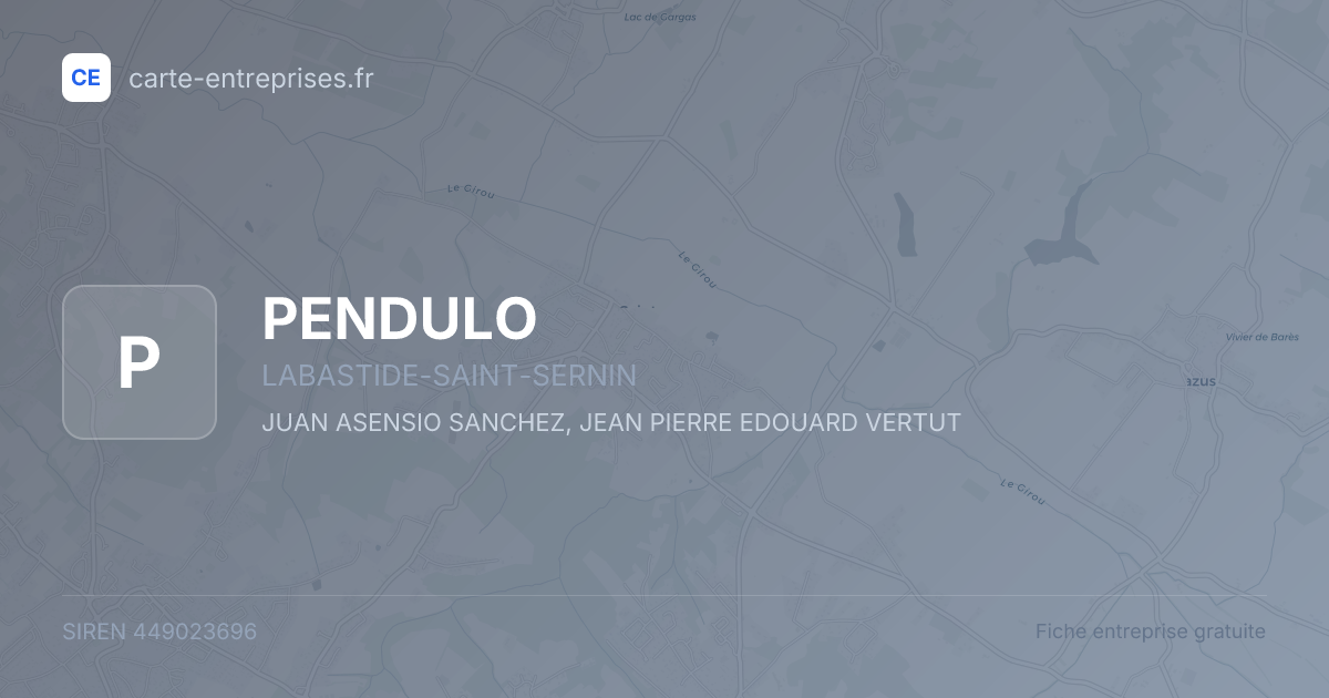 PENDULO — 449023696 — fiche entreprise