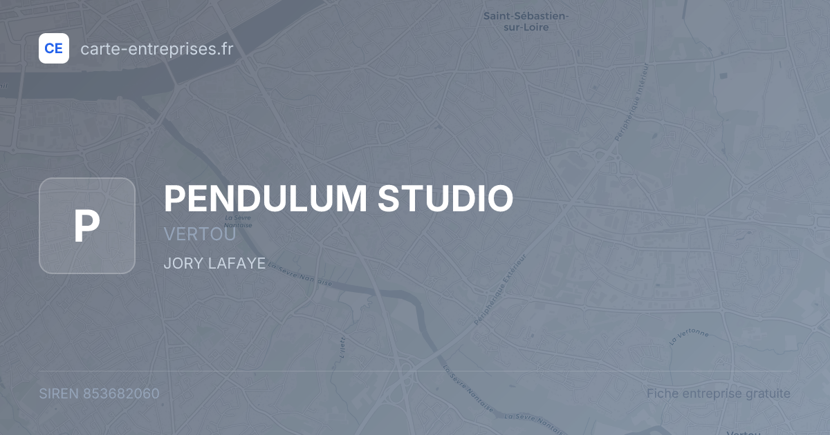 PENDULUM STUDIO — 853682060 — fiche entreprise