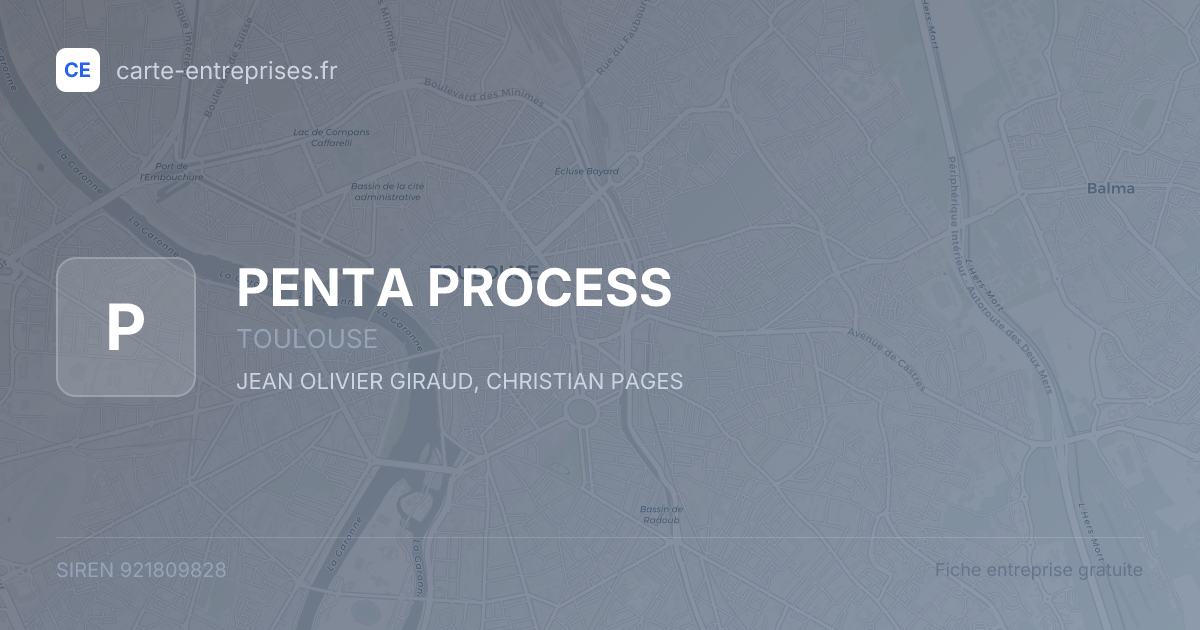 PENTA PROCESS — 921809828 — fiche entreprise