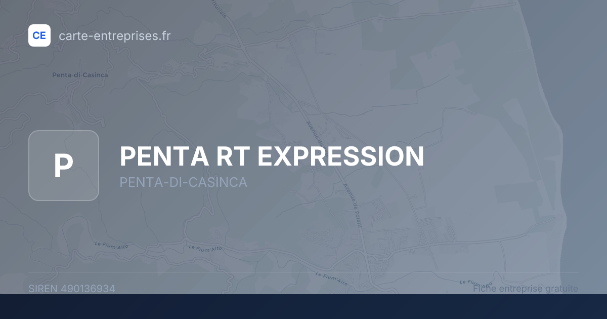 PENTA RT EXPRESSION — 490136934 — fiche entreprise