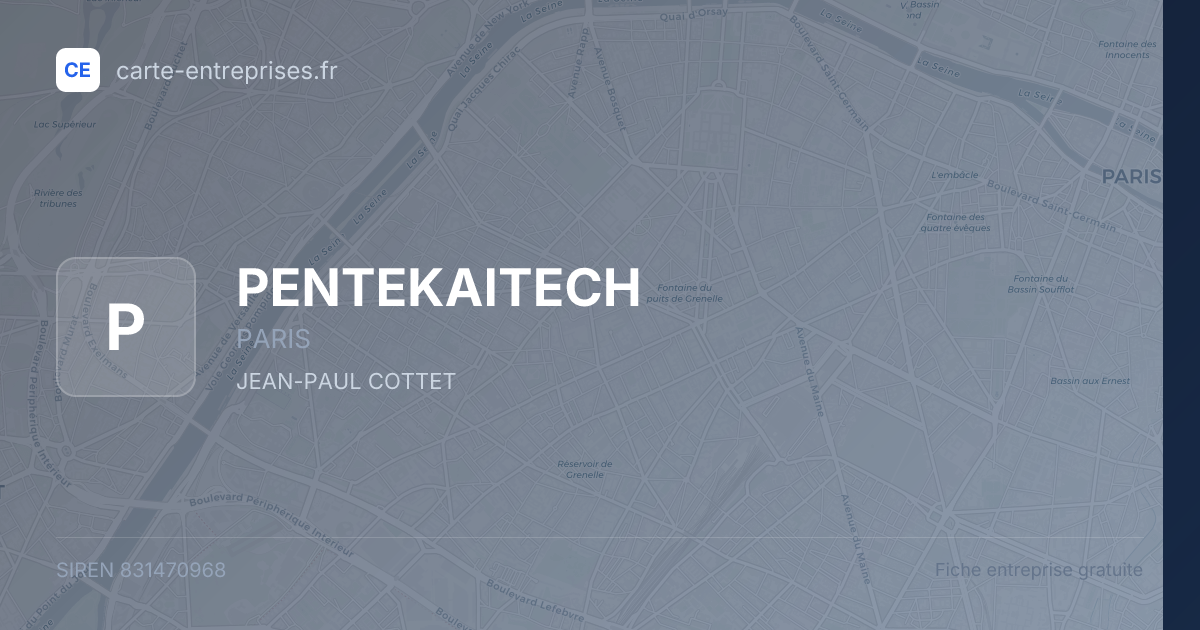 PENTEKAITECH — 831470968 — fiche entreprise