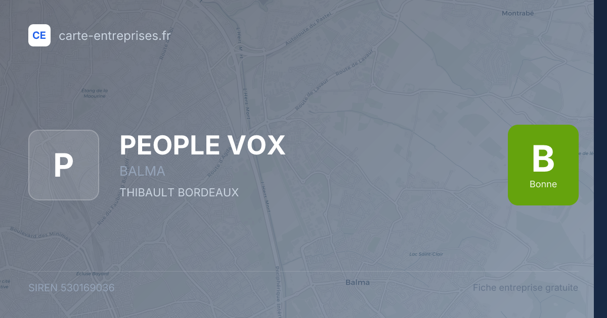 PEOPLE VOX — 530169036 — fiche entreprise
