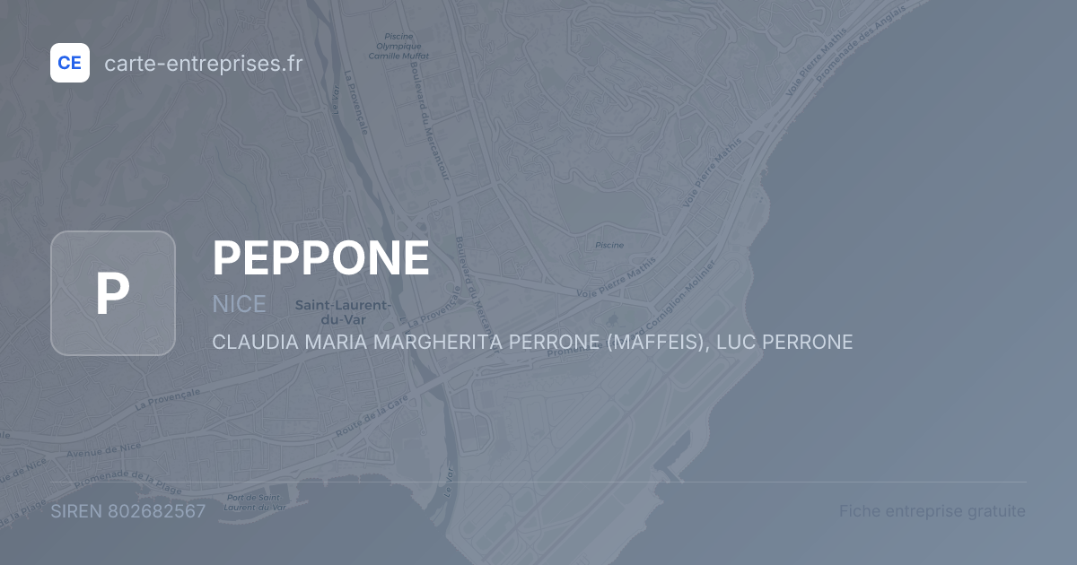 PEPPONE — 802682567 — fiche entreprise