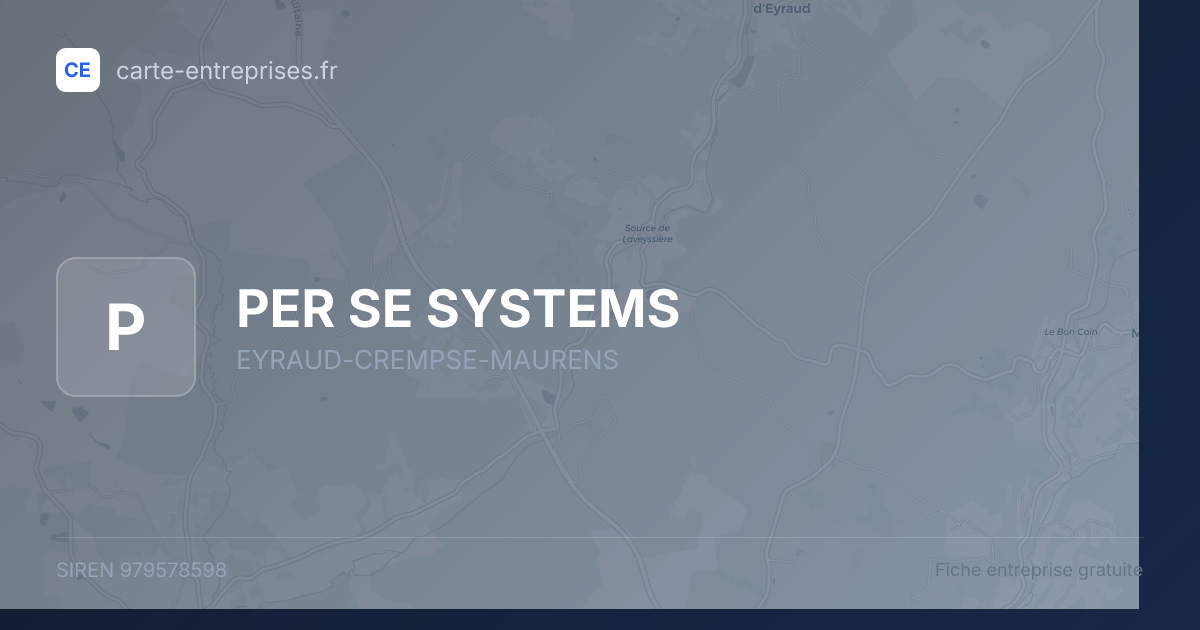 PER SE SYSTEMS — 979578598 — fiche entreprise