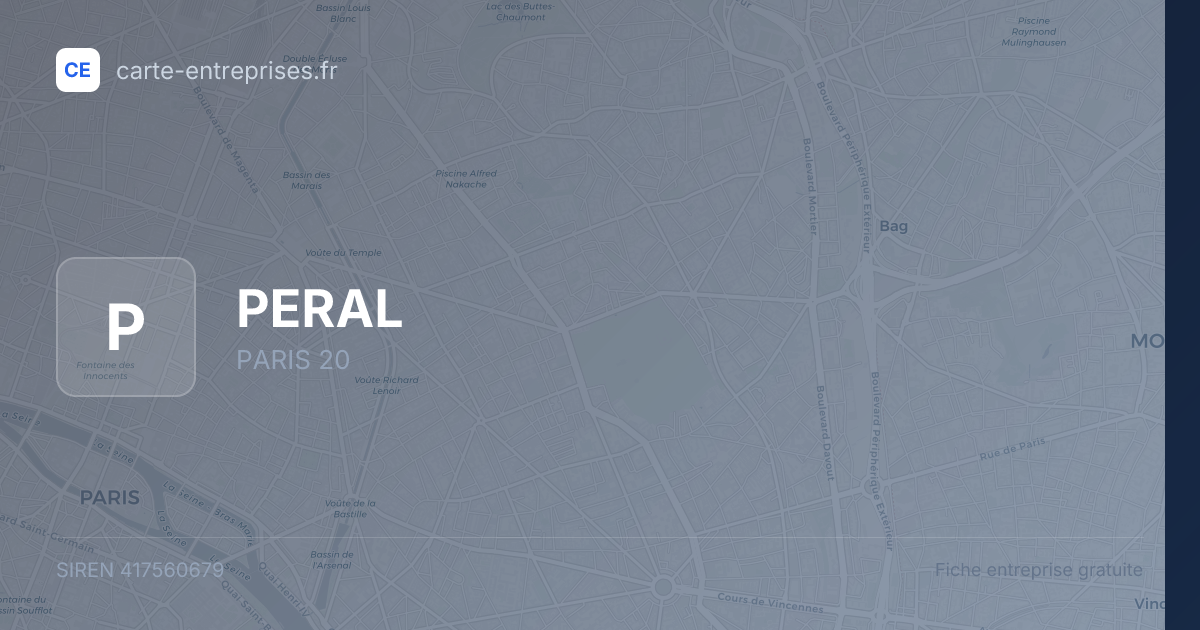 PERAL — 417560679 — fiche entreprise