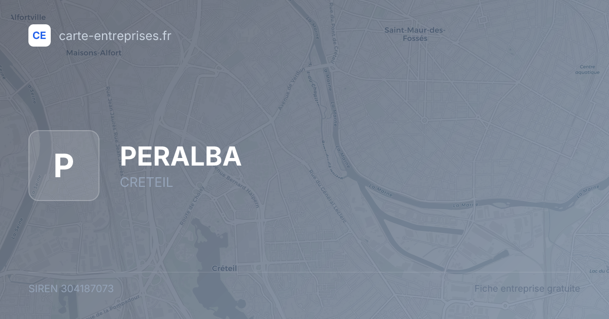 PERALBA — 304187073 — fiche entreprise