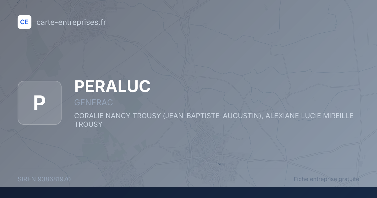 PERALUC — 938681970 — fiche entreprise