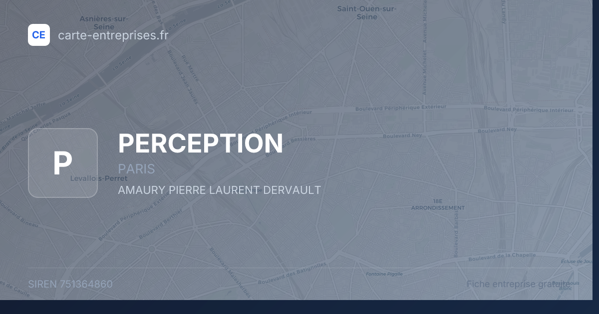 PERCEPTION — 751364860 — fiche entreprise