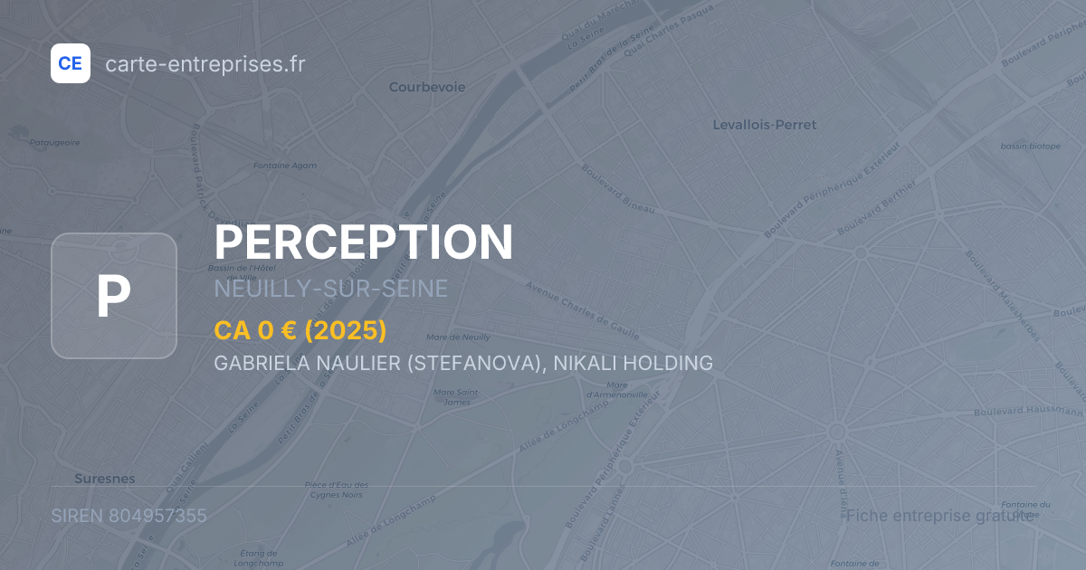 PERCEPTION — 804957355 — fiche entreprise
