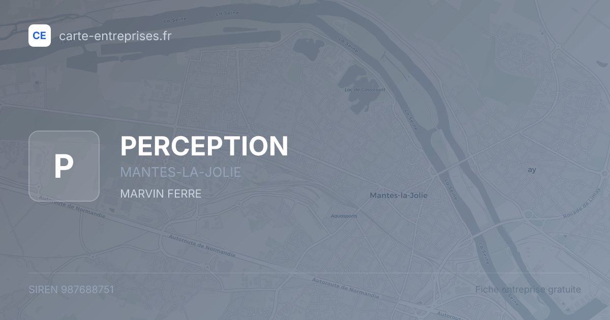 PERCEPTION — 987688751 — fiche entreprise