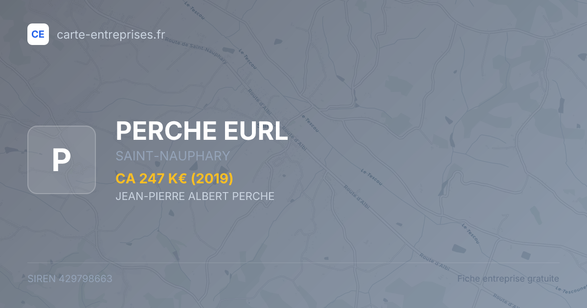 PERCHE EURL — 429798663 — fiche entreprise