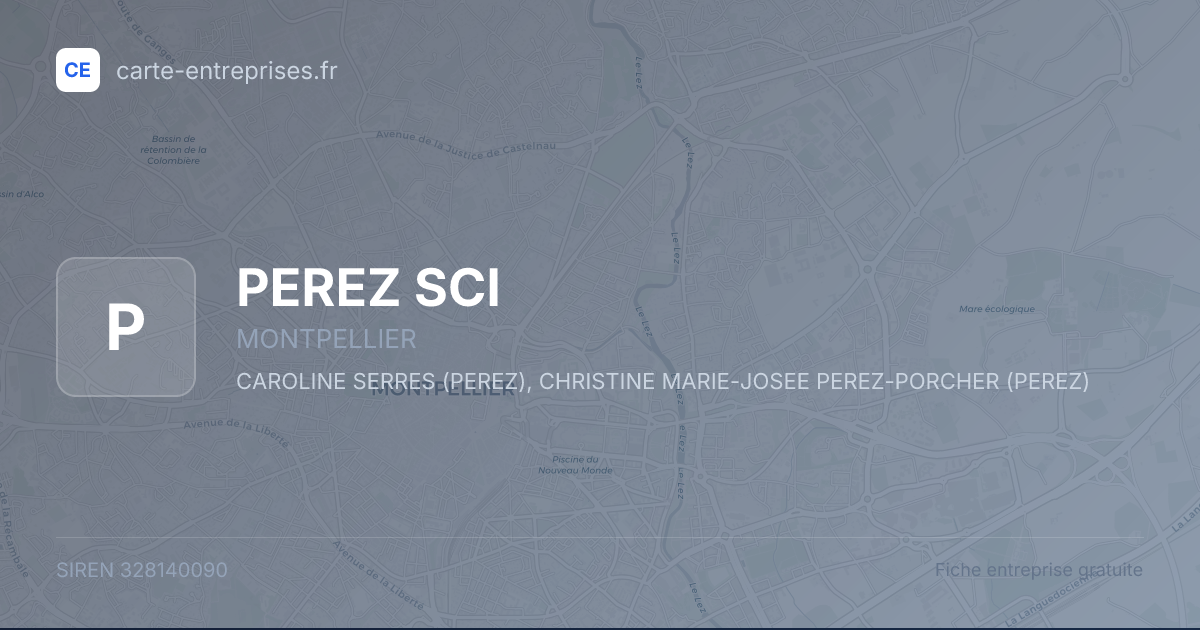 PEREZ SCI — 328140090 — fiche entreprise