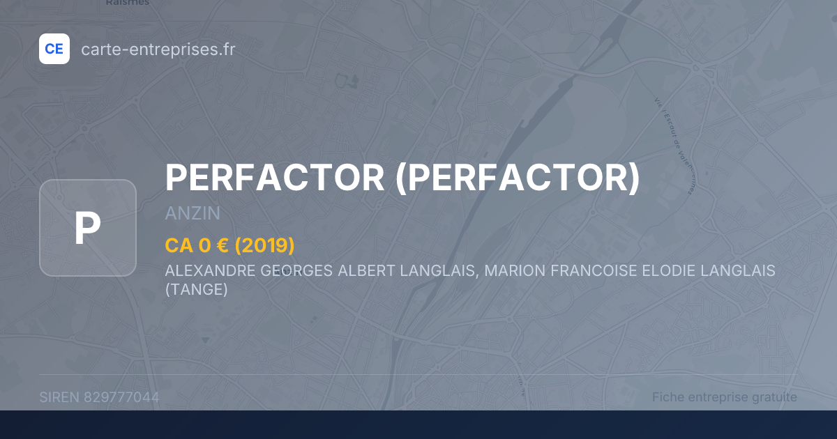PERFACTOR — 829777044 — fiche entreprise