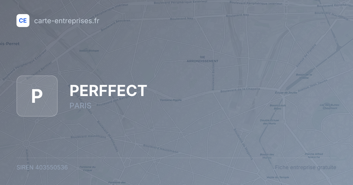PERFFECT — 403550536 — fiche entreprise