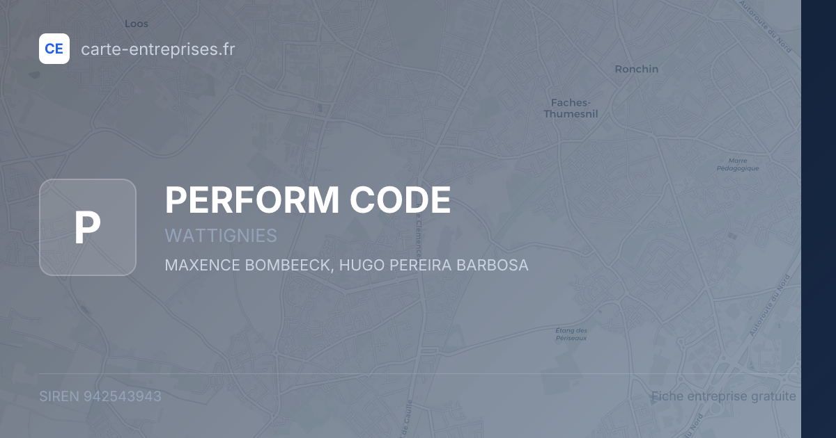 PERFORM CODE — 942543943 — fiche entreprise
