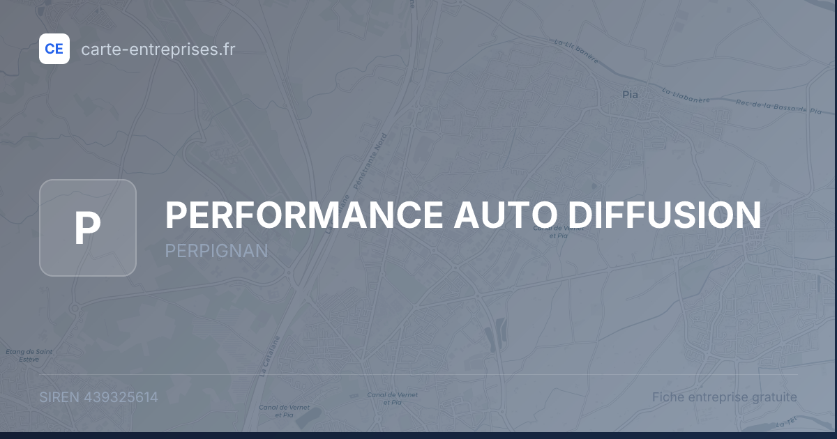 PERFORMANCE AUTO DIFFUSION — 439325614 — fiche entreprise