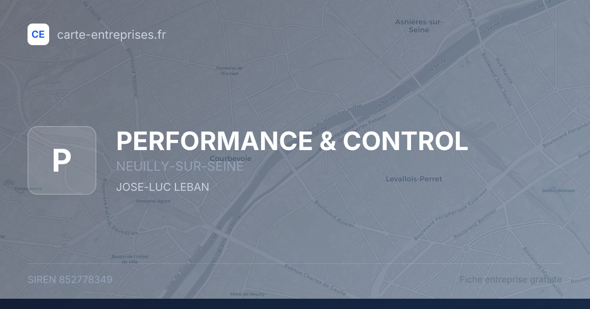 PERFORMANCE & CONTROL — 852778349 — fiche entreprise