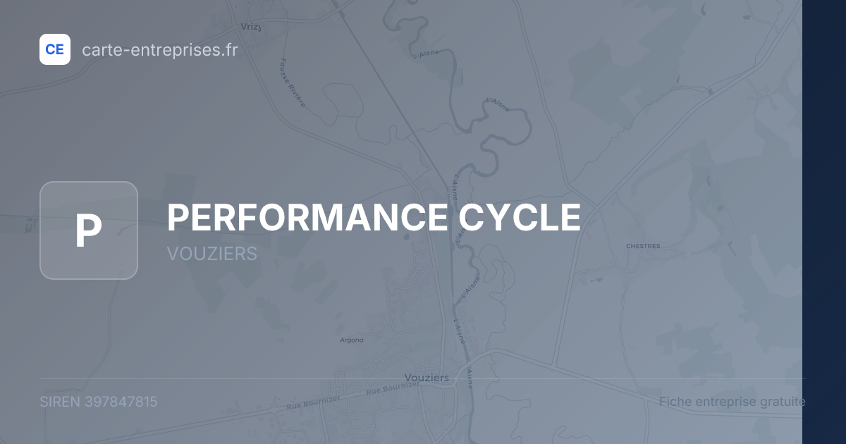 PERFORMANCE CYCLE — 397847815 — fiche entreprise