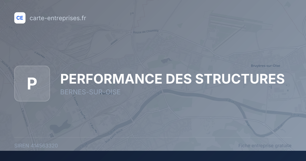 PERFORMANCE DES STRUCTURES — 414563320 — fiche entreprise