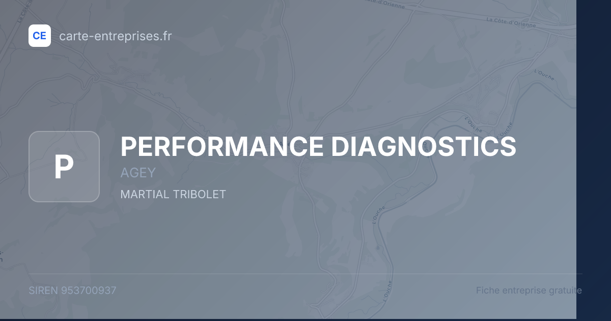 PERFORMANCE DIAGNOSTICS — 953700937 — fiche entreprise