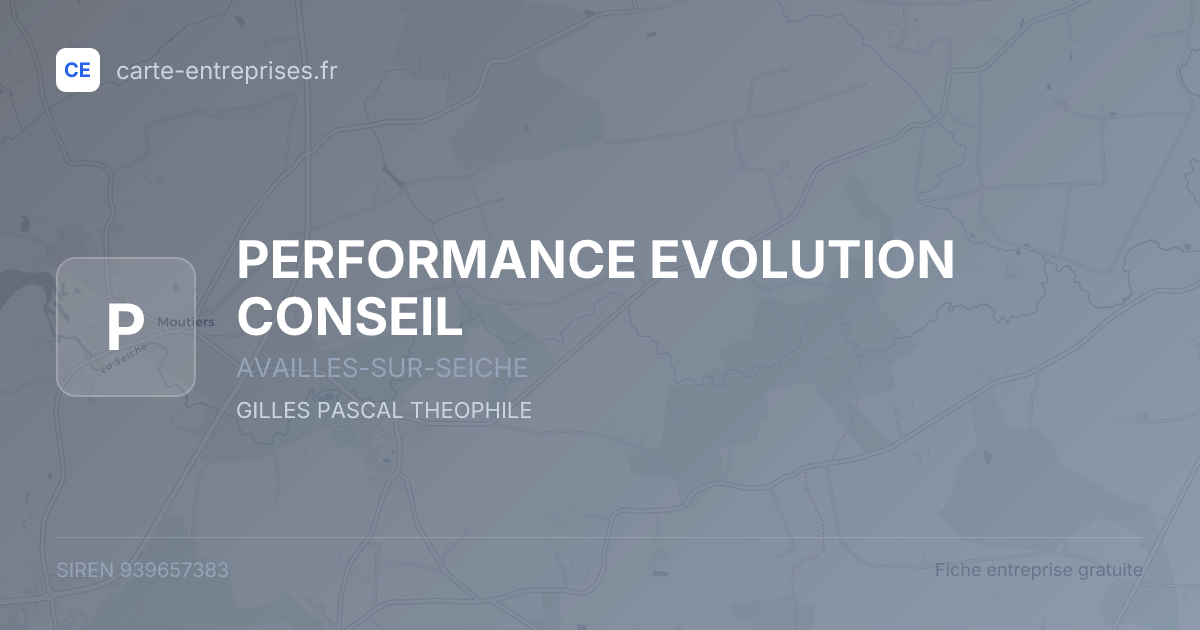 PERFORMANCE EVOLUTION CONSEIL — 939657383 — fiche entreprise