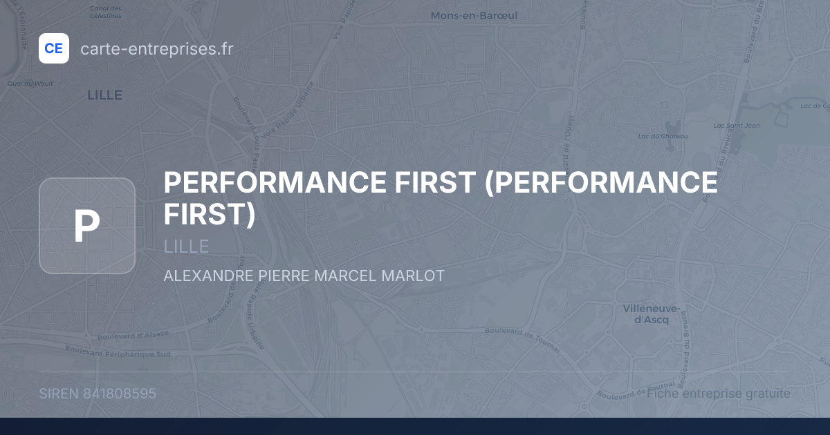PERFORMANCE FIRST — 841808595 — fiche entreprise