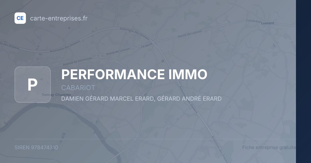 PERFORMANCE IMMO — 978474310 — fiche entreprise