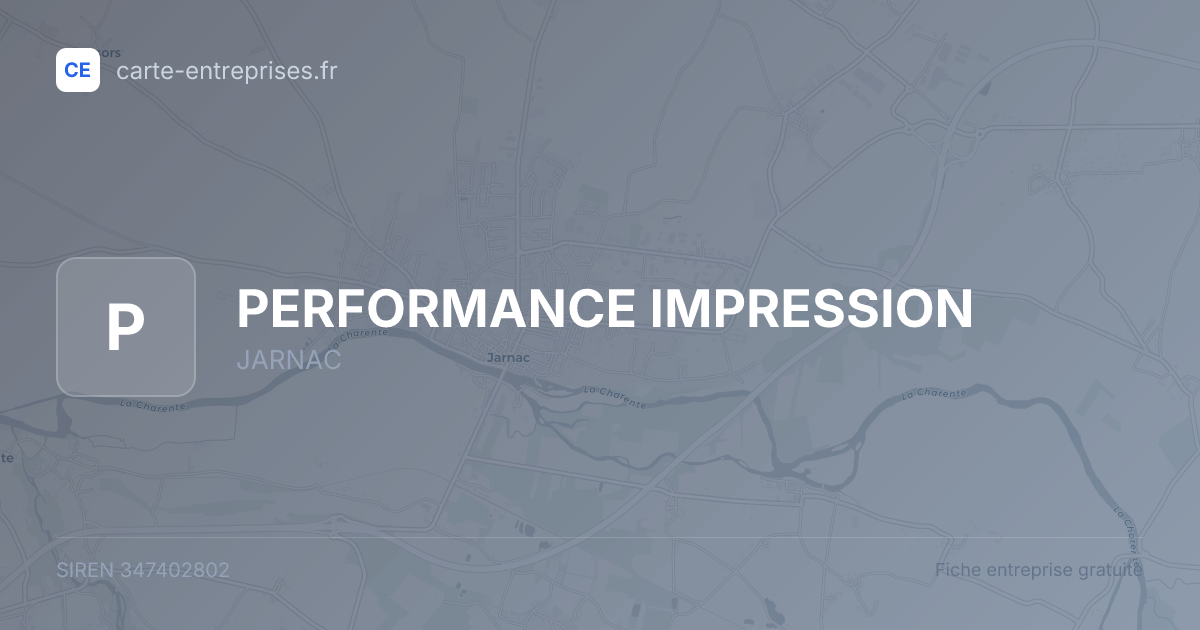 PERFORMANCE IMPRESSION — 347402802 — fiche entreprise
