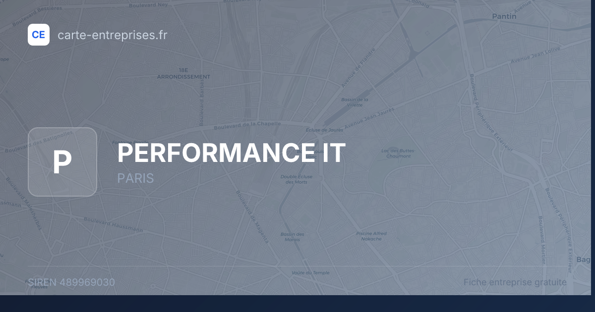 PERFORMANCE IT — 489969030 — fiche entreprise