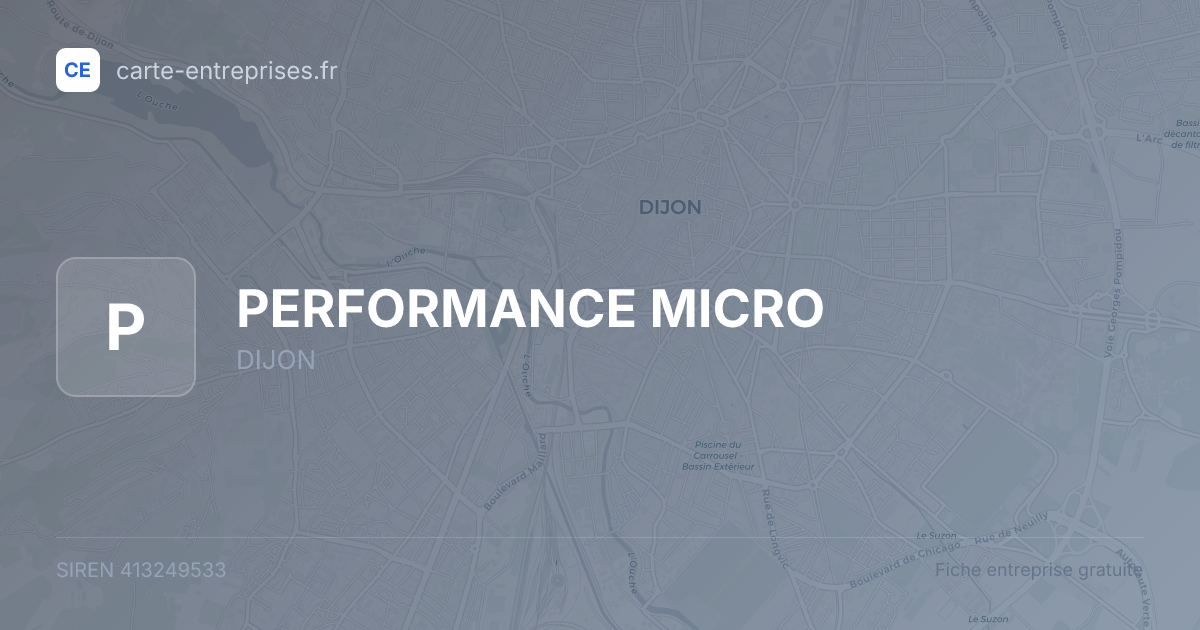 PERFORMANCE MICRO — 413249533 — fiche entreprise