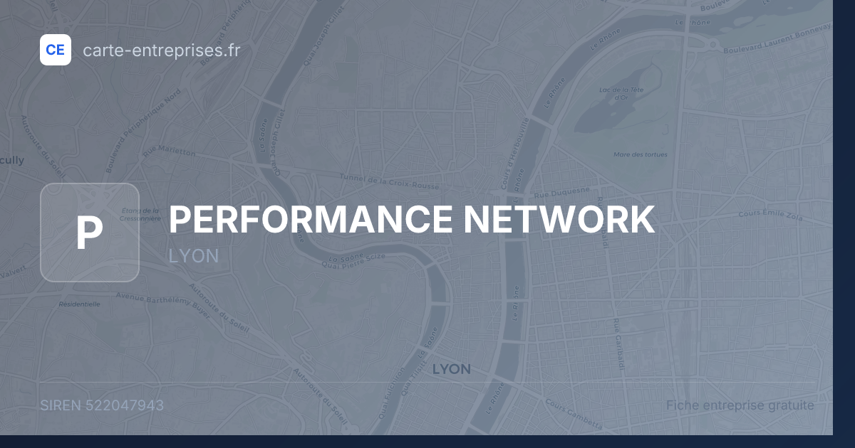 PERFORMANCE NETWORK — 522047943 — fiche entreprise