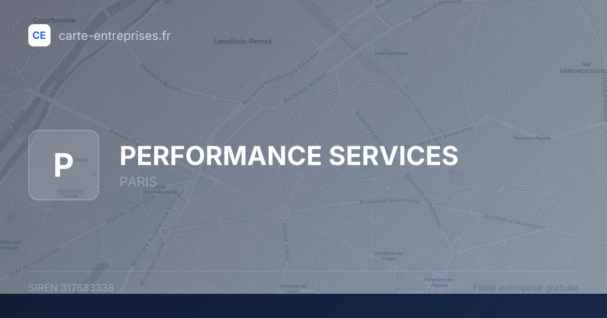 PERFORMANCE SERVICES — 317883338 — fiche entreprise