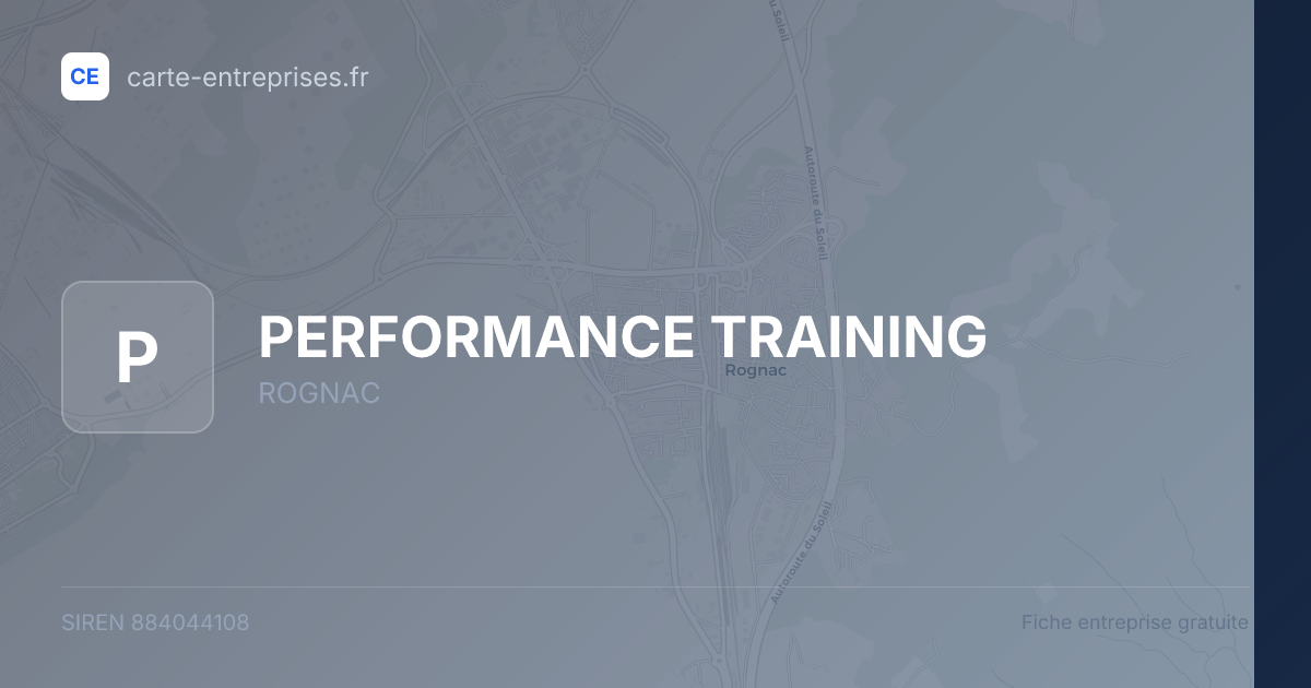 PERFORMANCE TRAINING — 884044108 — fiche entreprise