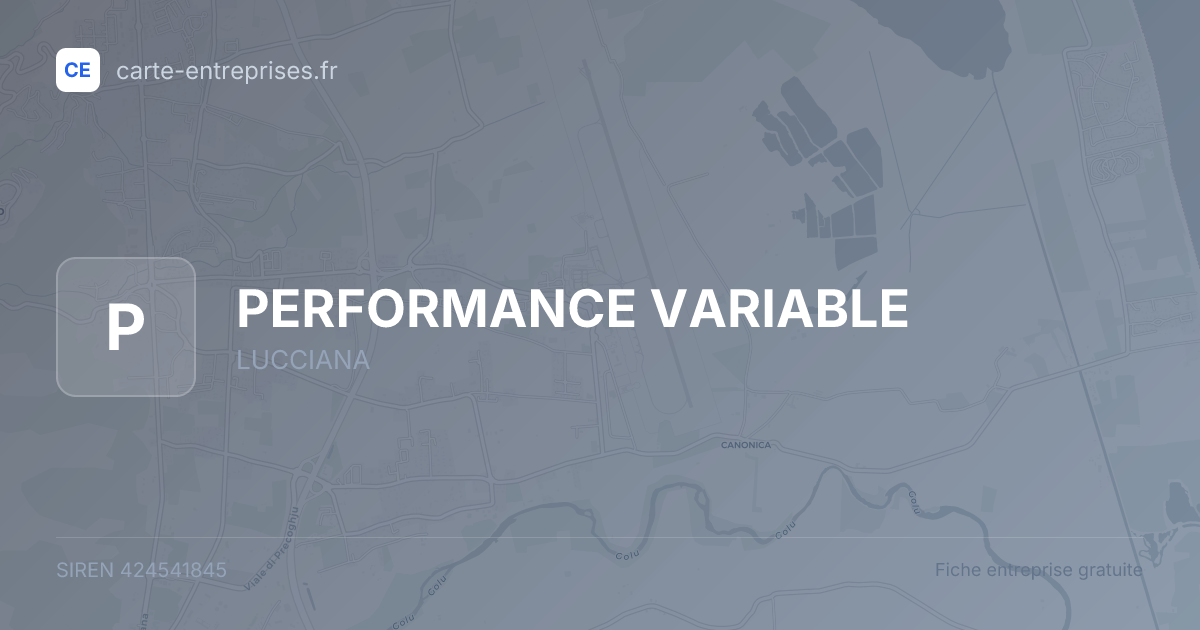 PERFORMANCE VARIABLE — 424541845 — fiche entreprise