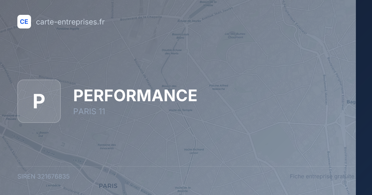 PERFORMANCE — 321676835 — fiche entreprise