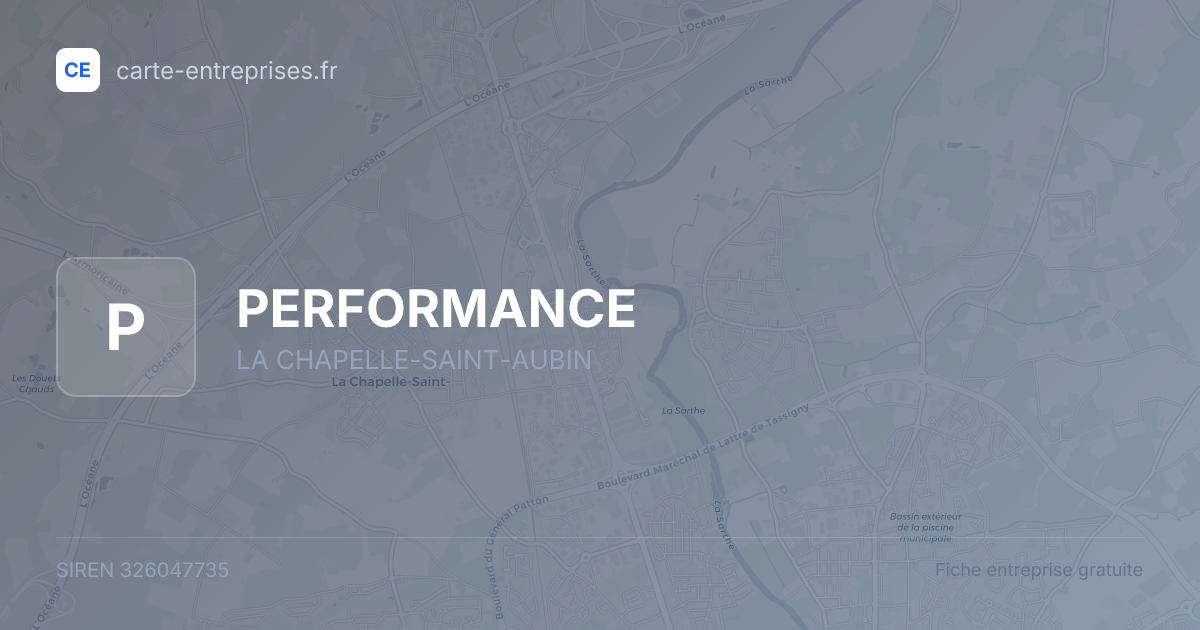 PERFORMANCE — 326047735 — fiche entreprise