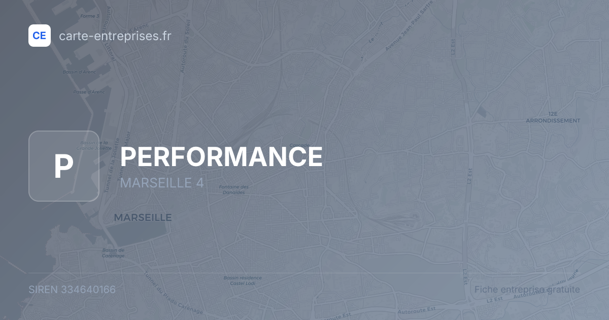PERFORMANCE — 334640166 — fiche entreprise