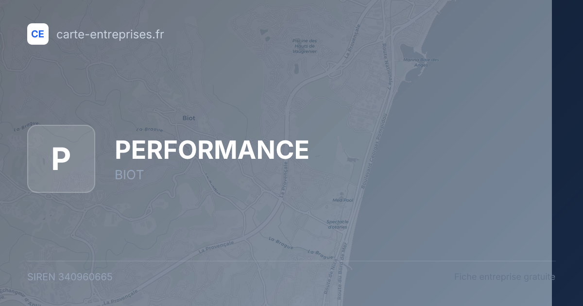 PERFORMANCE — 340960665 — fiche entreprise