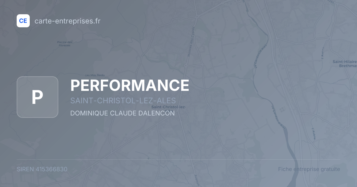 PERFORMANCE — 415366830 — fiche entreprise