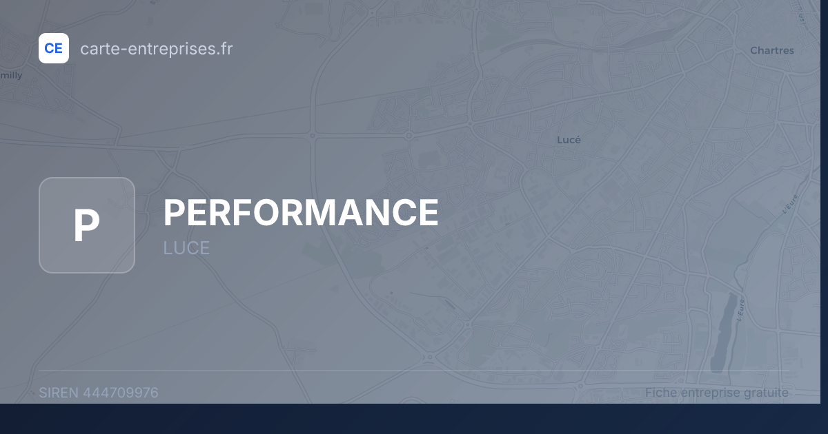 PERFORMANCE — 444709976 — fiche entreprise