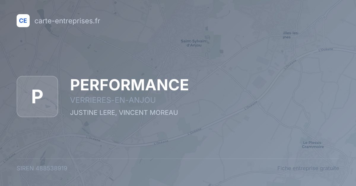 PERFORMANCE — 488538919 — fiche entreprise