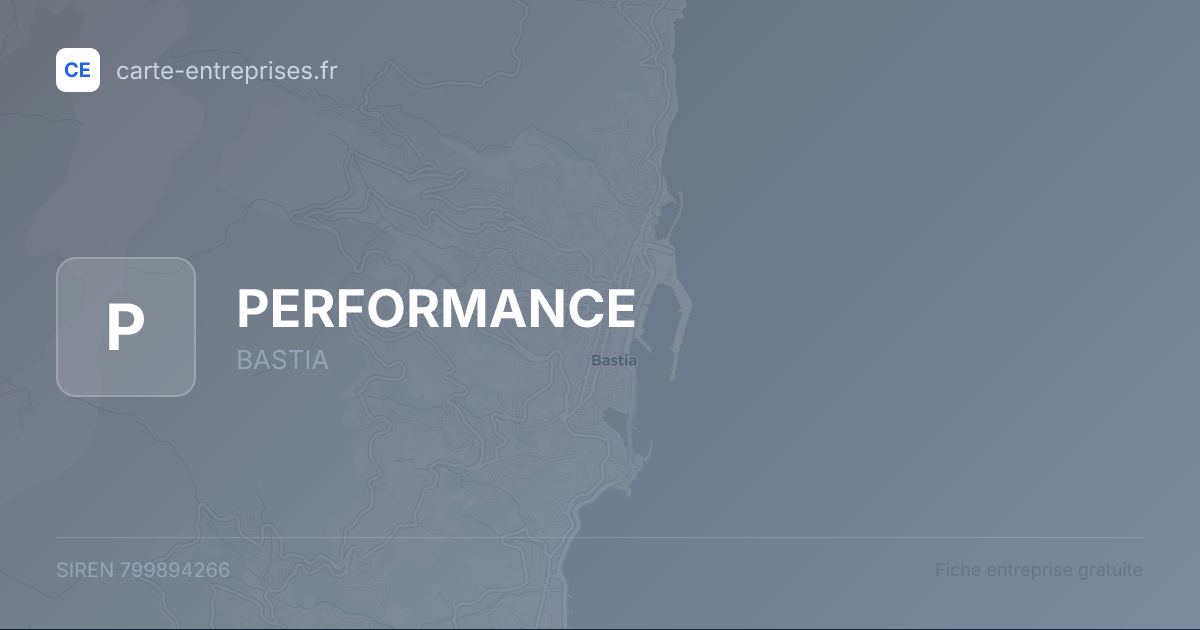 PERFORMANCE — 799894266 — fiche entreprise