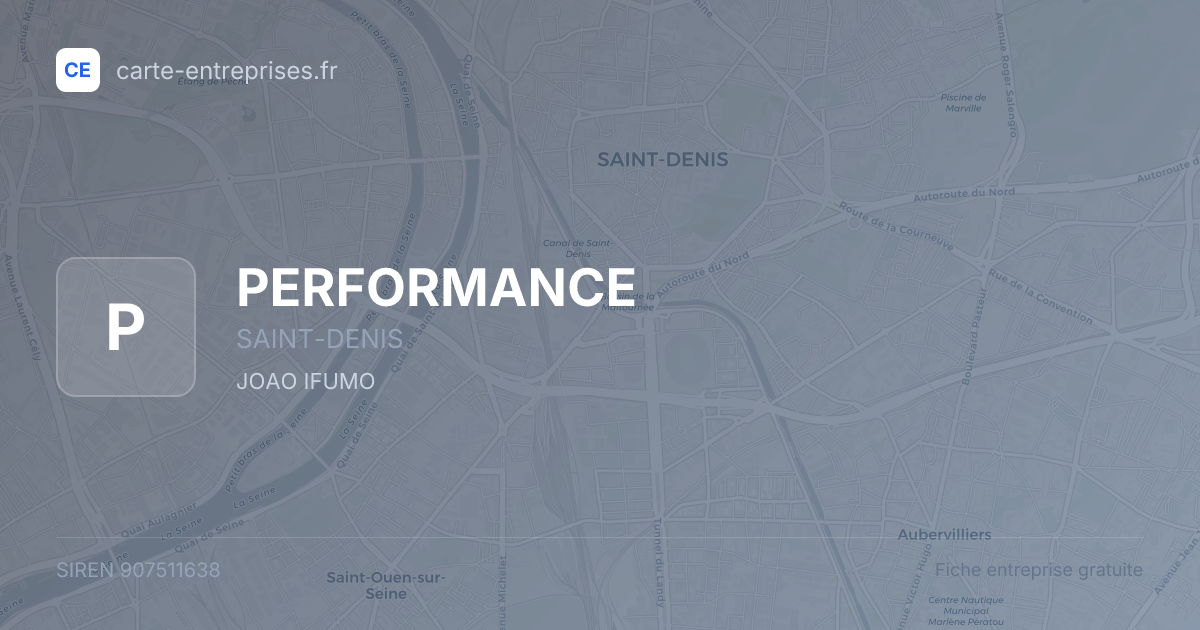 PERFORMANCE — 907511638 — fiche entreprise