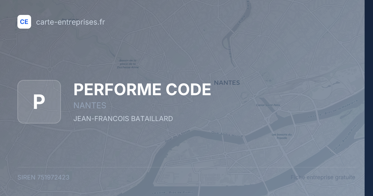 PERFORME CODE — 751972423 — fiche entreprise