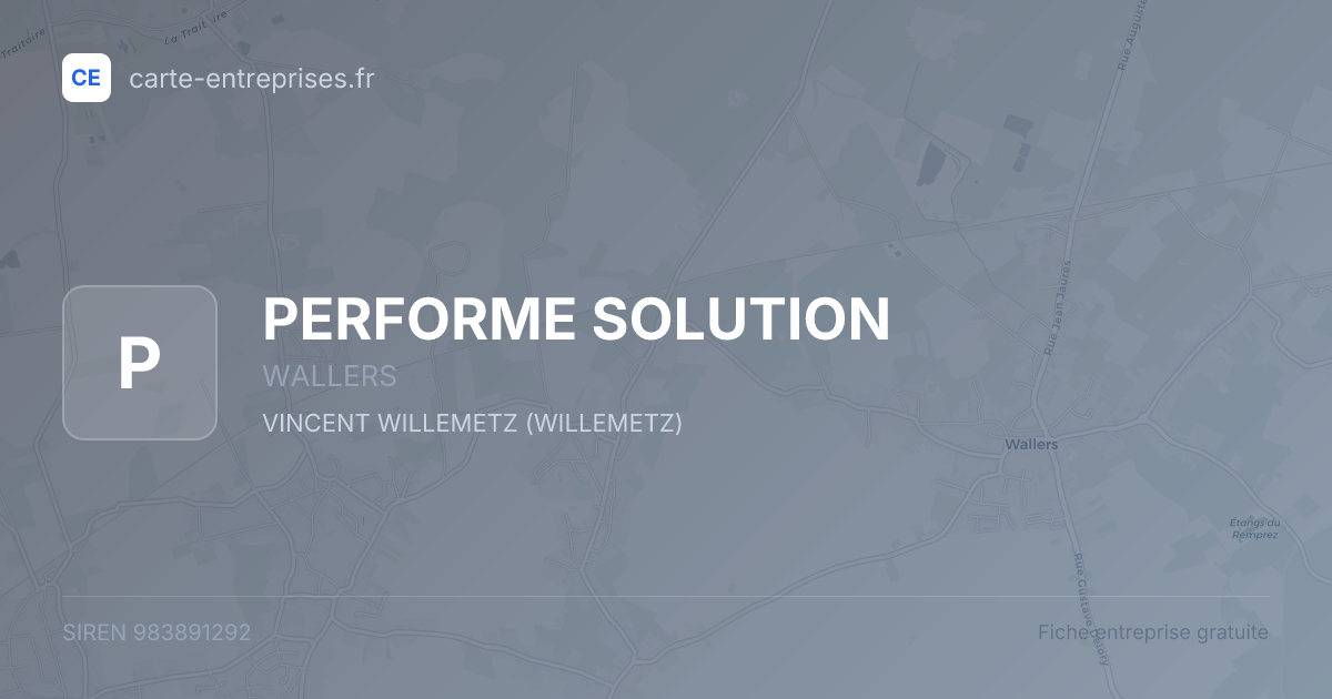 PERFORME SOLUTION — 983891292 — fiche entreprise