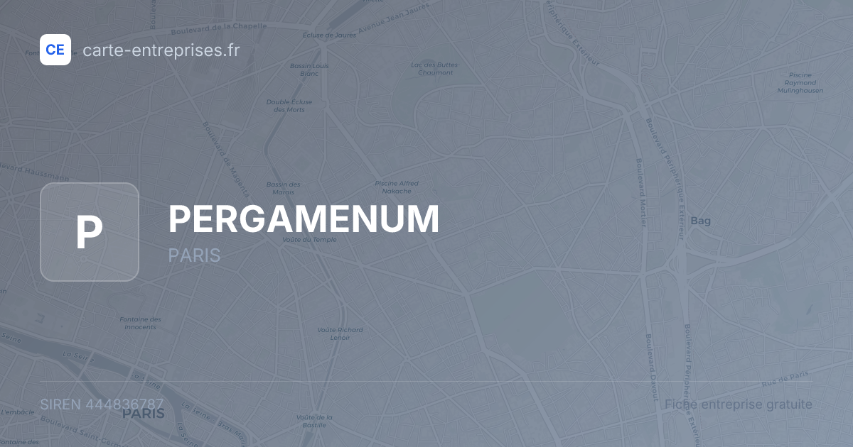 PERGAMENUM — 444836787 — fiche entreprise