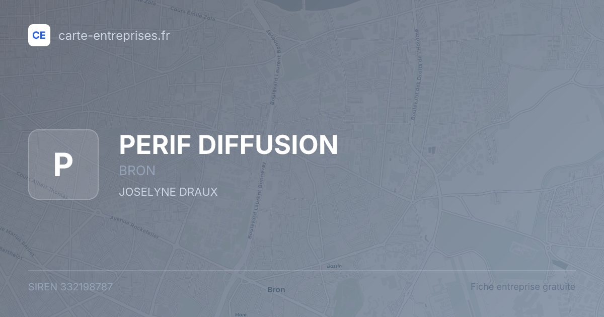 PERIF DIFFUSION — 332198787 — fiche entreprise