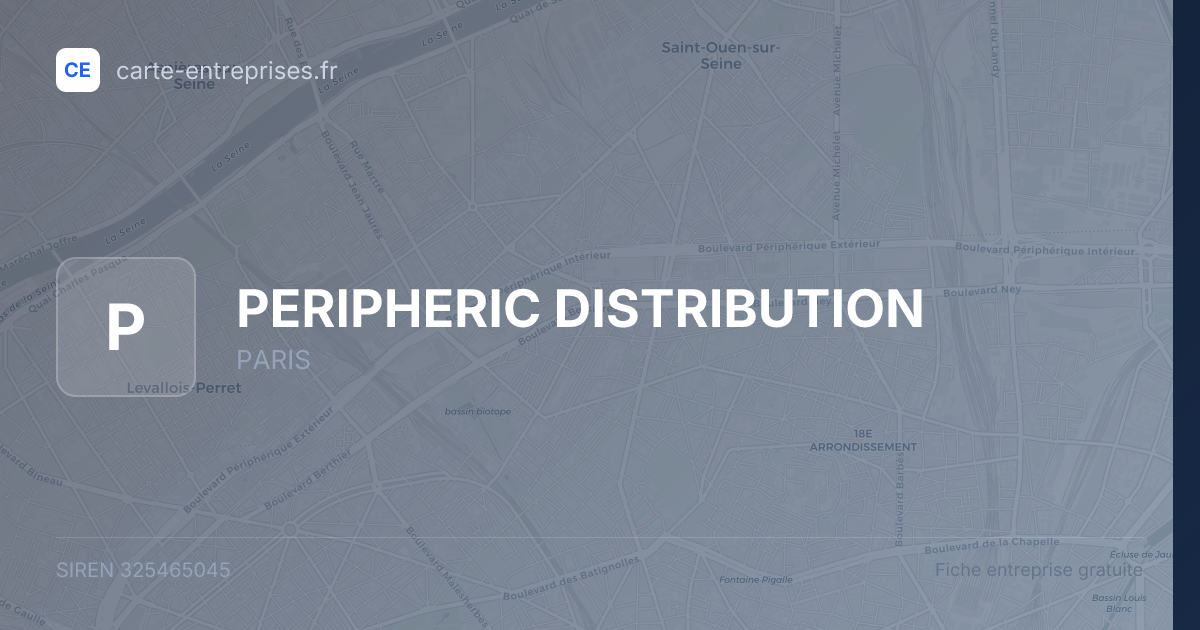 PERIPHERIC DISTRIBUTION — 325465045 — fiche entreprise