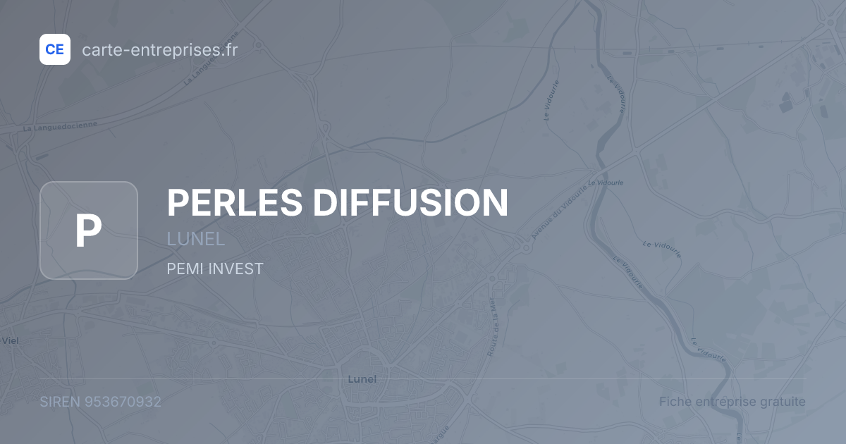 PERLES DIFFUSION — 953670932 — fiche entreprise