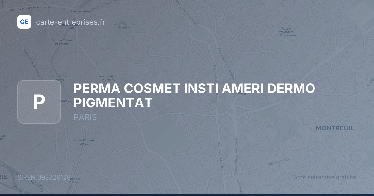 PERMA COSMET INSTI AMERI DERMO PIGMENTAT — 398329128 — fiche entreprise